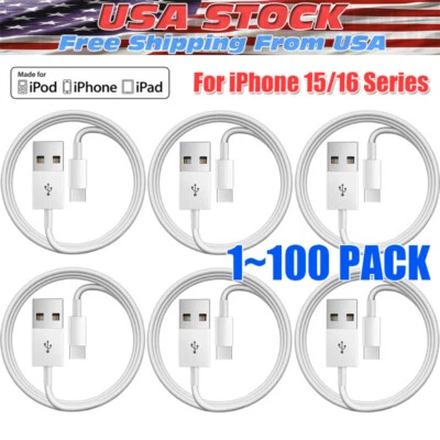 IPhone 17 16 Pro Max Plus USB-A Cable Fast Charger Type C Charging Data lot Cord - Image 1 of 4