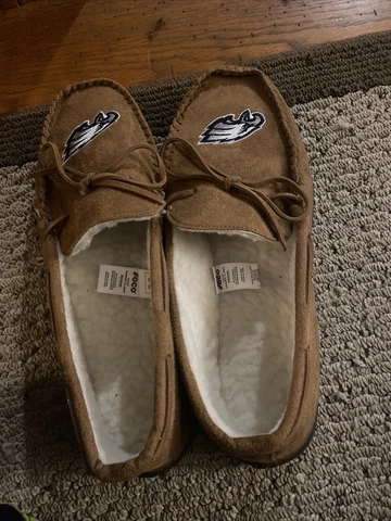 NFL Philadelphia Eagles Mens M(8/9) Brown Slippers Cover