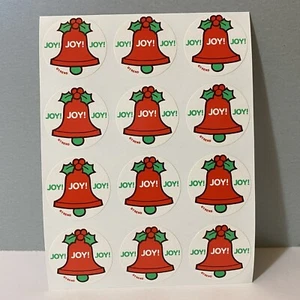 Vintage Trend Joy Bell Scratch ‘N Sniff Christmas Holiday Stickers - Glossy - Picture 1 of 4