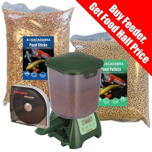 Aquacadabra Pond Food & Koi Auto Feeder Bundle, Sticks / Pellets P21 / P7000 - Picture 1 of 15