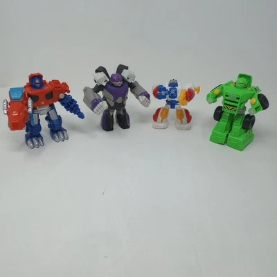4X Playskool Heroes Transformers (Optimus Prime, High Tide, Megatron, Boulder) - Image 1 of 4