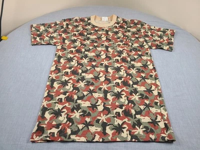 Vintage Camel Cigarettes Joe Camel T-Shirt XL Camo SINGLE STITCH 2-Sided AOP - image 1 of 4