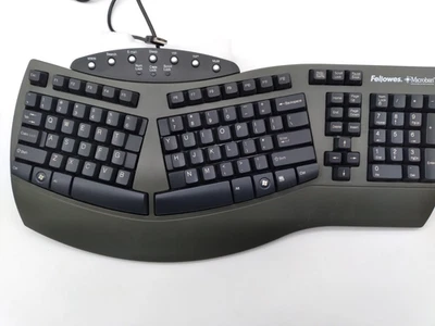 Fellowes Microban Ergonomic Wired USB Keyboard  KU-9938 / 98915 - Image 1 of 4