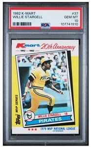 1982 K-Mart #37 Willie Stargell Pirates Hof PSA 10 - Imagen 1 de 2