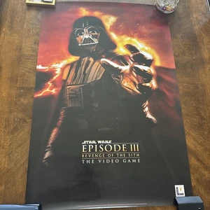 Star Wars Episode III 3 Revenge of the Sith Video Game Poster 33x22 RARE - Picture 1 of 1