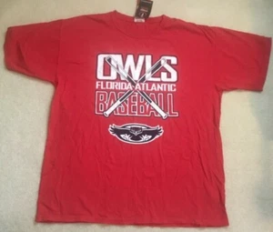 NEW NCAA Florida Atlantic Owls Baseball T Shirt Men L Large NEW NWT - Picture 1 of 2
