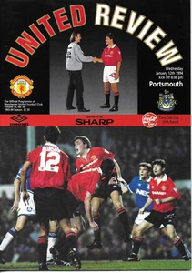 MANCHESTER UNITED v PORTSMOUTH 12 JANUARY 1994 COCA-COLA CUP VGC - Picture 1 of 1