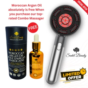 Electric Shiatsu hair Oil applicator scalp Massaging brush - Free Argan oil - Picture 1 of 20