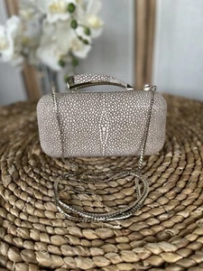 Vince Camuto Echtleder Clutch Tasche Abend Schultertasche - Bild 1 von 19