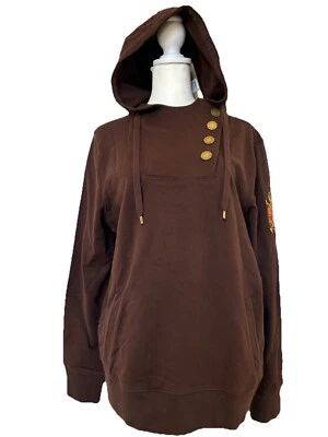 Sudadera con capucha pulóver marrón grande Green Label Ralph Lauren para mujer Foto 1 de 4