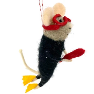 Tauchen Ornament Maus Weihnachtsbaum Wolle Mäuse Taucher Urlaubsdeko - Bild 1 von 6