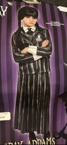NWT Wednesday Addams Costume Sz Sm 6 Black Nevermore Academy Girls 3pc Uniform - Picture 1 of 4