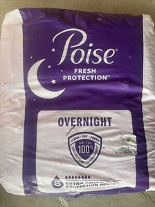 Poise Incontinence Pads for Women, 8 Drop, Overnight Absorbency, Extra-Cover. E4 - Picture 1 of 2