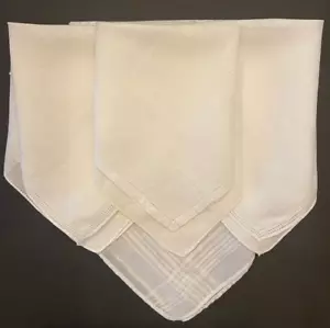 Vintage Women's Handkerchief Classic White Cotton Collection Set Of 7 - Picture 1 of 9