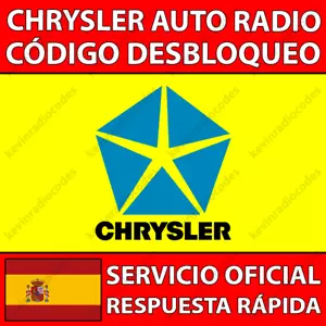 ✅CHRYSLER RADIO CODIGO DESBLOQUEO 300 GRAND VOYAGER PACIFICA PT CRUISER SEBRING✅ - Imagen 1 de 12
