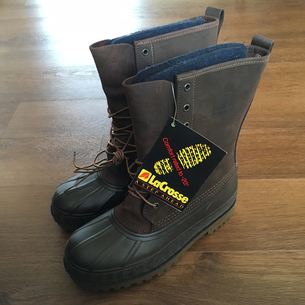 VTG Lacrosse Outdoorsman Rubber Leather Rain Boots Removable Liners Size 8 NEW Lacrosse Outdoorsman Rubber Leather Snow Rain Boots  main image 3