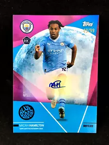 Micah Hamilton 2023-24 Topps Manchester City Team Set PINK /99 BLUE MOON Auto RC - Picture 1 of 5
