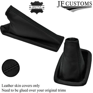 BLACK STITCH LEATHER GEAR HANDBRAKE GAITER FOR VAUXHALL CORSA E 2014-2019 - Afbeelding 1 van 3