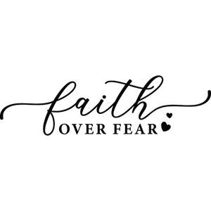 Custom Vinyl Car Decal Faith Over Fear Hearts Religious Hope Love - Picture 1 of 1