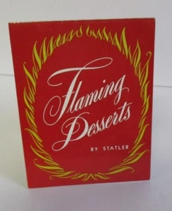 FLAMMENDE DESSERTS MENÜ von Hotel Statler, Boston, MA, 50er Jahre? - Bild 1 von 2