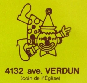 CLOWN ON MATCHBOOK MATCHCOVER: BP VIDEO RENTALS STORE (VERDUN, QUEBEC) -E5 - Picture 1 of 2