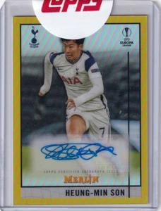 Topps Merlin Chrom 20/21 Nr BCA-HMS Gold Refractor Auto Heung-Min Son 32/50 - Bild 1 von 2