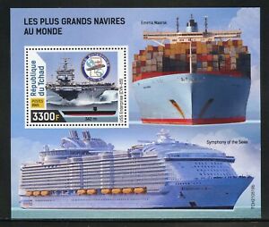 CHAD 2021 WORLD'S LARGEST SHIPS SOUVENIR SHEET  MINT NEVER HINGED