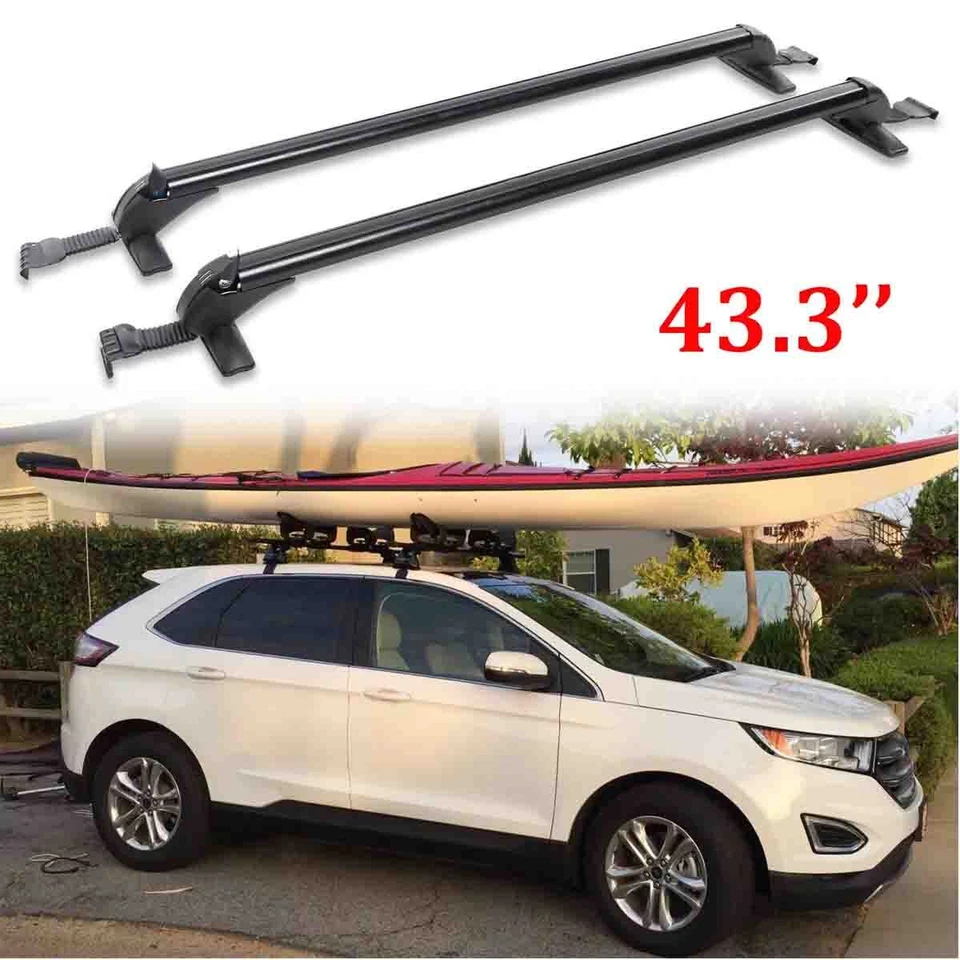 Fit For Ford Edge 2007-2023 Top Roof Rack Cross Bar Luggage Carrier Bar w/ Lock - Imagem 1 de 4