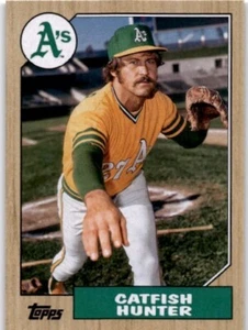 CATFISH HUNTER 2022 Topps Archives 1987 Topps #218 Oakland Athletics HOF - Picture 1 of 2