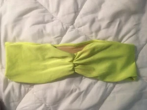 AMERICAN APPAREL WOMEN'S CLASSIC GIRL BANDEAU STRAPLESS BRALETTE NEON GREEN Larg - Picture 1 of 3