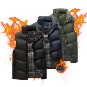 Ärmellose Steppweste Gefütterte Parka Jacke Weste Windschutzweste Winter Wärmer - Imagen 1 de 20