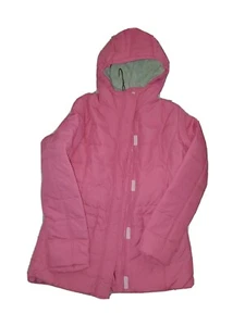Lands End Kids Girls Coat Hooded grow a longs pink XL Sz 16 NEW - Picture 1 of 13