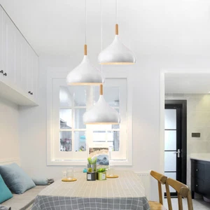 3X Wood Pendant Light Bar Lamp Kitchen Chandelier Lighting Home Ceiling Lights - Picture 1 of 11