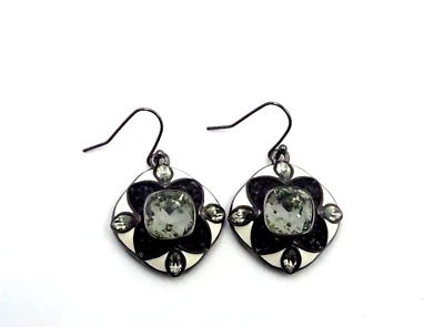 GUESS Damen Ohrhänger Metall schwarz UBE91001 funkelnde Kristalle Trendig Chic - Bild 1 von 4