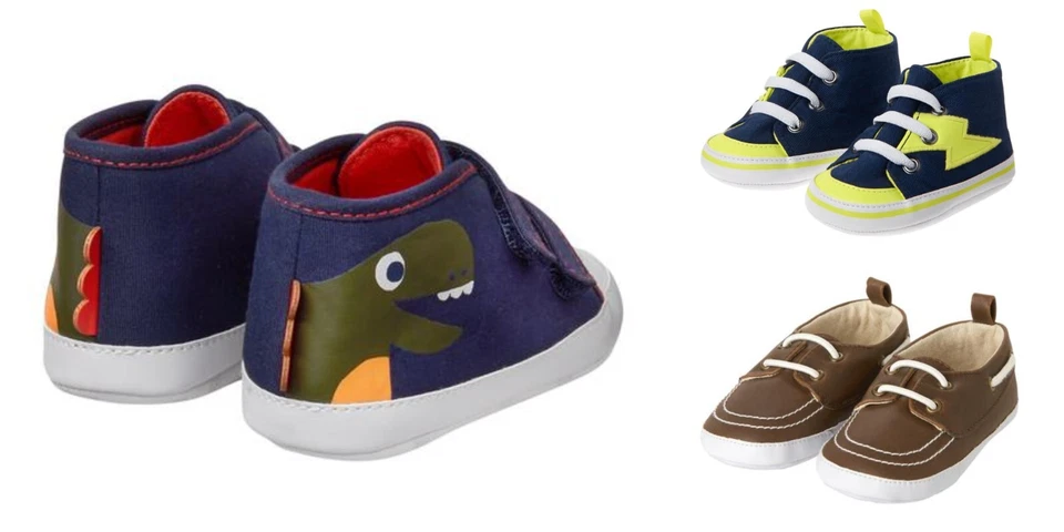 NUEVO CON ETIQUETAS Gymboree Bebé Niños Perno Dinosaurio Parte Superior Alta Cuna Zapatos Tenis Barco Zapatos Foto 1 de 1