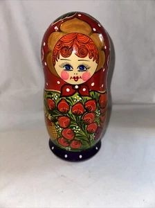 Muñeca rusa Babushka pintada a mano 10 muñecas matrioska - Imagen 1 de 15