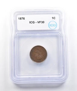 1876 Indian Head Cent VF30 ICG *2694 - Picture 1 of 3