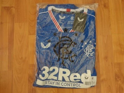 Maillot De Football Domicile GLASGOW RANGERS 2020-2021 Pour Hommes 2XL XXL BNWT - Photo 1/3