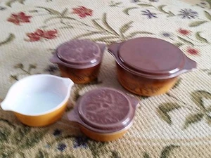 Cuencos para refrigerador Pyrex vintage (4) tapas gran oferta... ¡Mudanza! #0302-01 - Imagen 1 de 12