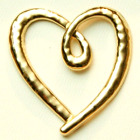 NEW Gold toned HEART Brooch in GIFT box - you are thought of and loved message