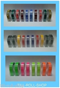 9mm Embossing Tape - Various Colours, Designs and Quantities - Motex E101 - Picture 1 of 87