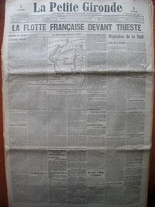 WW1 THE FRANCAISE FLEET IN FRONT OF TRIESTE BATTLE DE LIEGE LA PETITE GIRONDE 1914 - Picture 1 of 1