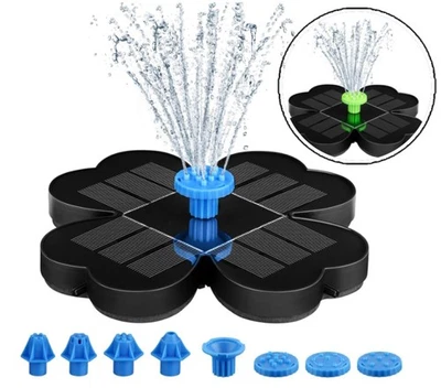 3.5W Solar Springbrunnen mit 8 Düsen für Außen mit Solarpanel Teich Pool DIY - Bild 1 von 4
