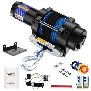 Verricello Elettrico 12V 4500 LBS / 2045 Kg Cavo Sintetico 5.5mm*15m IP67 Imperm - Foto 1 di 1