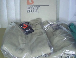 Two Vtg Robert Bruce Men's Sweater Vests Brown Size Small New - Picture 1 of 4
