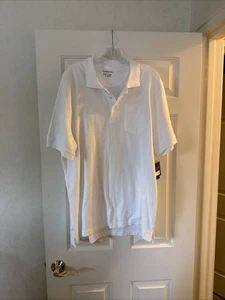 Croft & Barrow pflegeleichtes Piqué Polo - NEU WEISS - Größe L - Neu mit Etikett - Bild 1 von 5