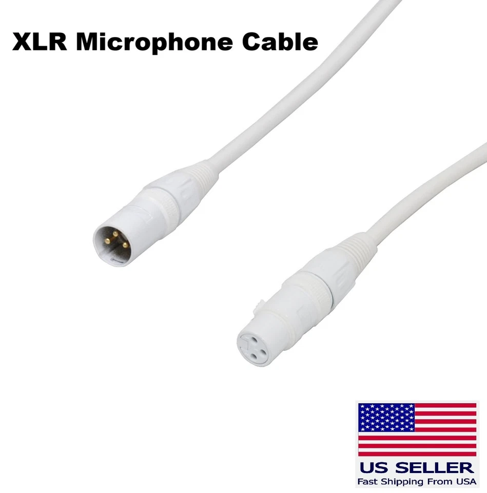 XLR Male to Female Microphone Cable Balanced 3-Pin Mic Connector Extension Cord - Image 1 of 1