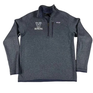 Pullover de remo Villanova Wildcats para hombre azul medio NCAA Crew 1/4 cremallera Patagonia - Imagen 1 de 10