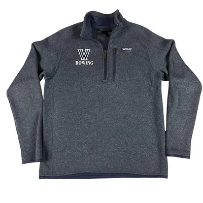 Villanova Wildcats Rowing Pullover Mens Medium Blue NCAA Crew 1/4 Zip Patagonia - Image 1 of 4