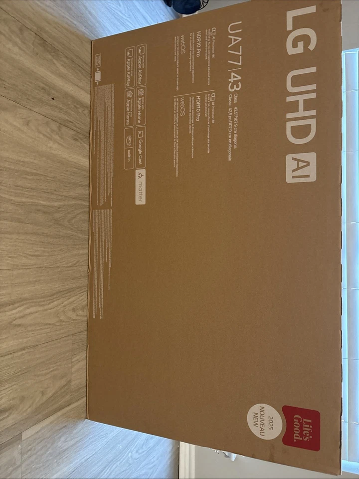 LG 43" Ut8000 4K UHD Smart LED TV with WebOS, HDR AI Processor, and Magic Remote - Image 1 of 3